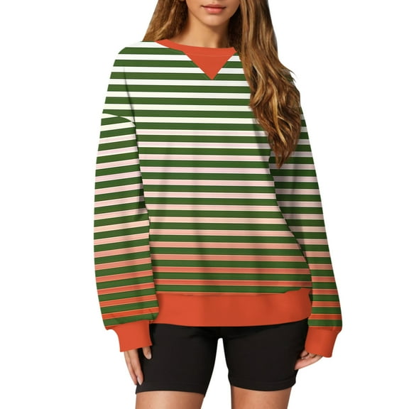 Coat for WomenWomen's Casual Printing Pullover Long Sleeve Shirt Oversized Sweatshirt