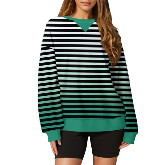 Coat for WomenWomen's Casual Printing Pullover Long Sleeve Shirt Oversized Sweatshirt