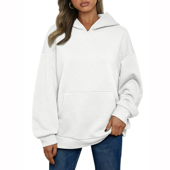 Coat for WomenWomens Solid Pullover Oversized Sweatshirts Pullover Fashion Clothes With Pockets