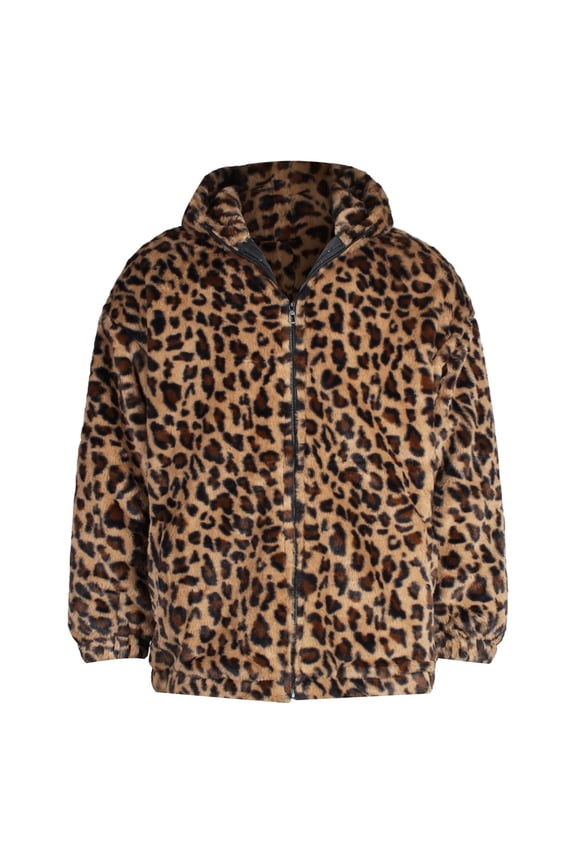 Coat for man Men's Fashion Jacket Winter Warm Thick Coat Animal Print Design Color Block Outerwear For Cold Weather