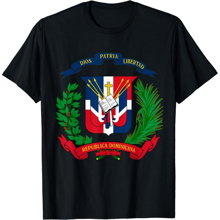 Coat Of Arms Republica Dominicana Bandera Dominican Flag T-Shirt Coat Of Arms Republica Dominicana Bandera Dominican Flag T-Shirt