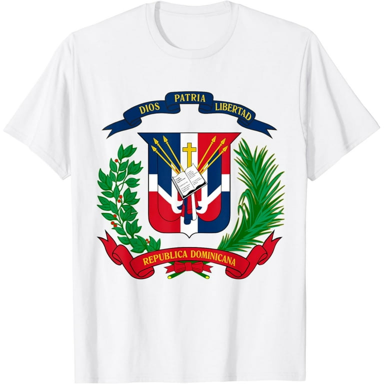 Coat Of Arms Republica Dominicana Bandera Dominican Flag T-Shirt Coat Of Arms Republica Dominicana Bandera Dominican Flag T-Shirt