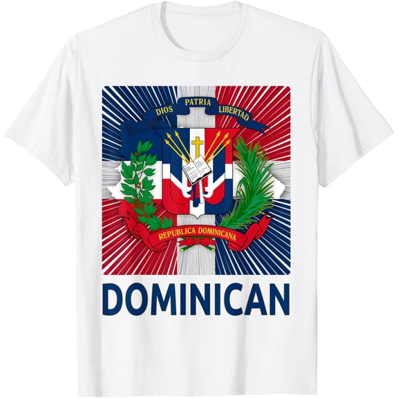 Coat of Arms Republica Dominicana & Dominican Flag Outfit T-Shirt mens t shirt，white，women，funny，misfits，men，journey，t-shirt