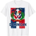 thumbnail image 1 of Coat of Arms Republica Dominicana & Dominican Flag Outfit T-ShirtMen and women, Black T-shirt, size: Extra large S-4XL, 1 of 4