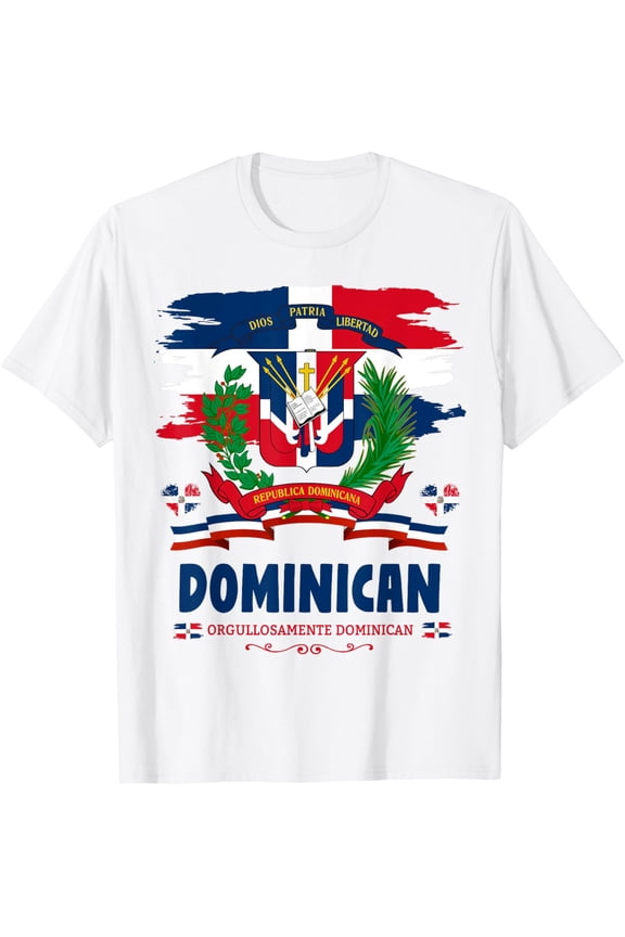 Coat of Arms Republica Dominicana For Kids & Dominican Flag T-Shirt