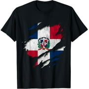 Coat of Arms Republica Dominicana Rip Reveal Dominican Flag T-Shirt