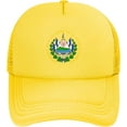 Coat of Arms of El Salvador Trucker Hat Adjustable Solid Color Mesh