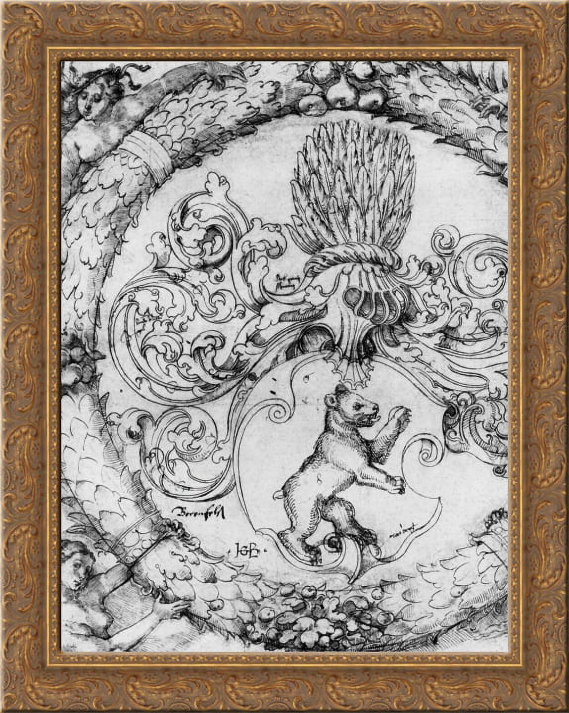 Coat of arms Basler Adelberg III of Bear Rock, Lord Arisdorf 24x20 Gold ...