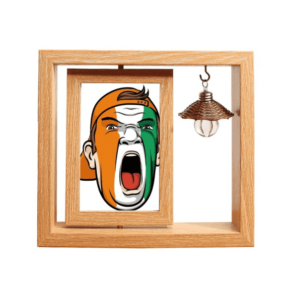 Coate d'Ivoire Facial Makeup Cap Wooden Rotating Picture Photo Frame 4x6