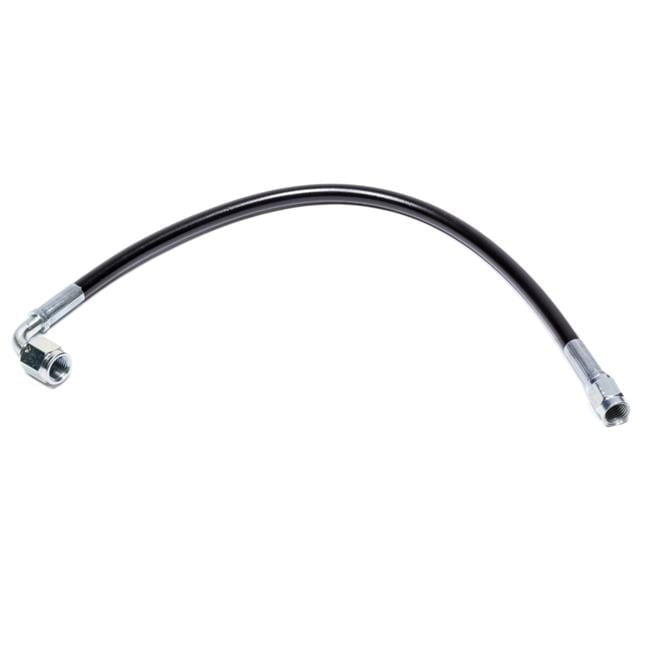 Allstar Performance 12" Coated Braided Hose Line -3 AN Steel Fitting With 90 Degree End
