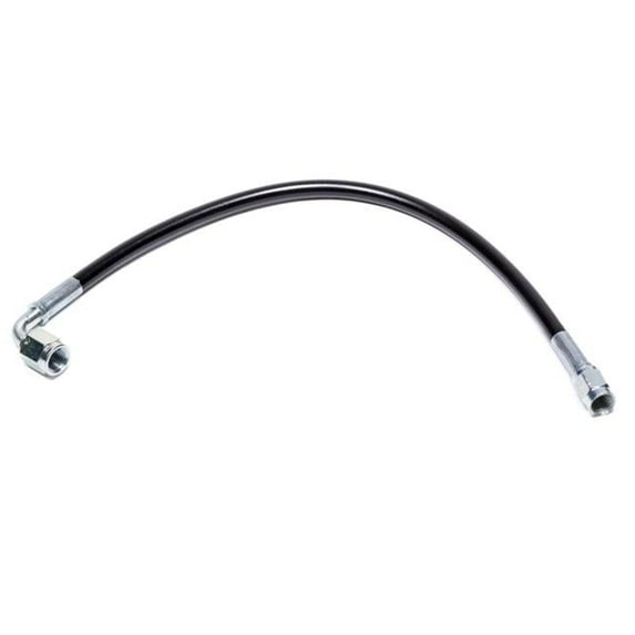 Coated Braided Line 12 in. No.3 Hose 3 AN Straight - 3 AN Straight 90 deg Steel