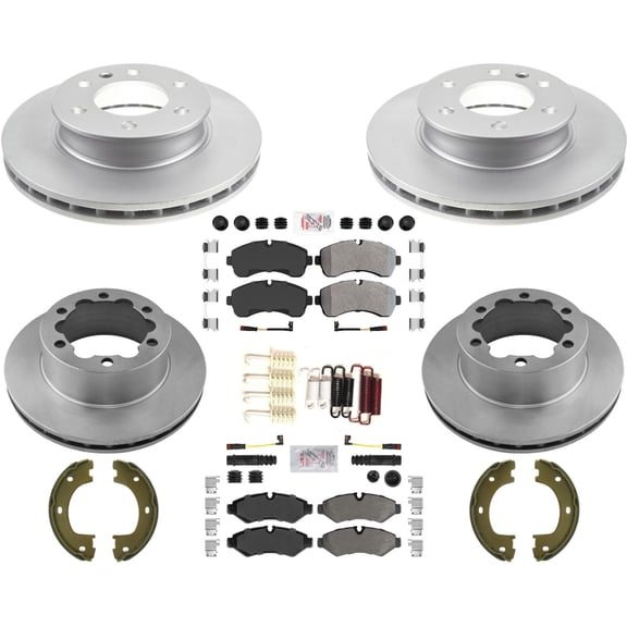 Coated Brake Rotors & Pads Hardware For Sprinter 3500 2019-20 Single Rear Wheel