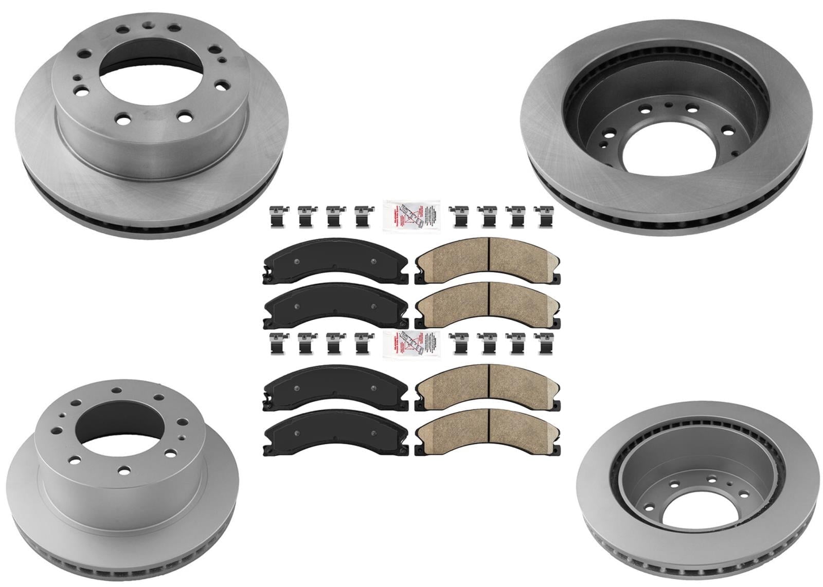 Coated Brake Rotors Pads for GM Silverado 2500HD 11-19 W/ Single Rear ...