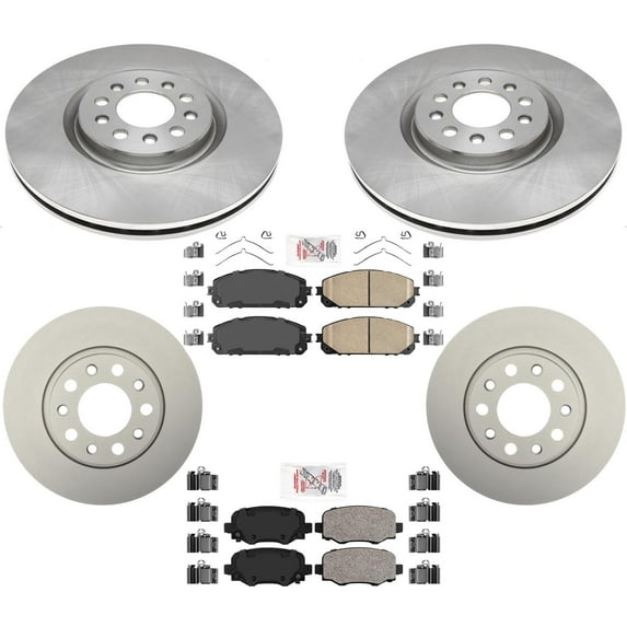Coated Disc Rotors for 14-21 Cherokee With Larger 330MM 13 Inch Rotors ...