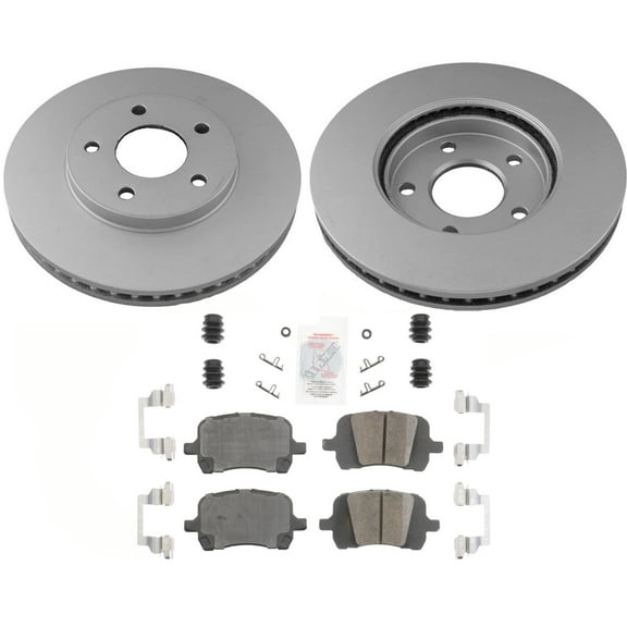 Coated Front Disc Brake Rotors Pads For 06-11 Chevrolet HHR w/ rear drum brakes