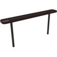 thumbnail image 1 of Coated Outdoor Furniture Heavy-Duty Outdoor Bench Thermoplastic Coated, Punched Steel, Commercial-Grade Seating, Made in America (Inground Without Back, 6 Ft, Brown), 1 of 9