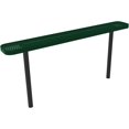 thumbnail image 1 of Coated Outdoor Furniture Heavy-Duty Outdoor Bench Thermoplastic Coated, Punched Steel, Commercial-Grade Seating, Made in America (Inground Without Back, 6 Ft, Green), 1 of 9