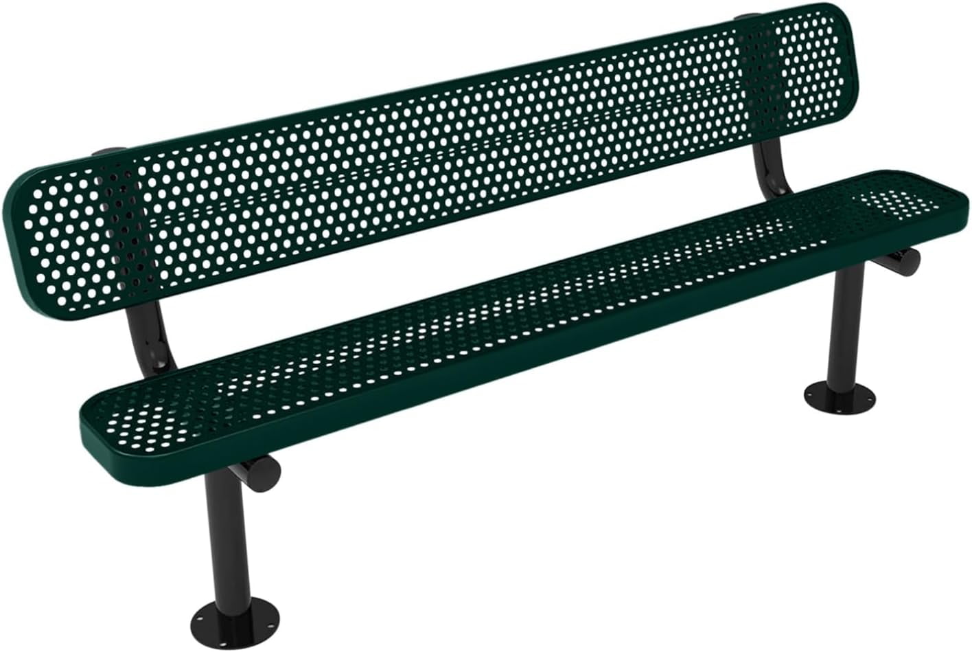 Coated Outdoor Furniture Heavy-Duty Outdoor Bench Thermoplastic Coated,  Punched Steel, Commercial-Grade Seating, Made in America (Surface with  Back, 6 ..., image size:1416x949