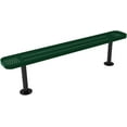 thumbnail image 1 of Coated Outdoor Furniture Heavy-Duty Outdoor Bench Thermoplastic Coated, Punched Steel, Commercial-Grade Seating, Made in America (Surface Without Back, 6 Ft, Green), 1 of 9
