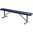 thumbnail image 1 of Coated Outdoor Furniture Heavy-Duty Portable Outdoor Bench Thermoplastic Coated, Expanded Metal, Commercial-Grade Seating, Made in America (Portable Without Back, 6 Ft, Textured Dark Blue), 1 of 8