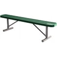 thumbnail image 1 of Coated Outdoor Furniture Heavy-Duty Portable Outdoor Bench Thermoplastic Coated, Expanded Metal, Commercial-Grade Seating, Made in America (Portable Without Back, 6 Ft, Textured Green), 1 of 8