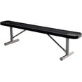 thumbnail image 1 of Coated Outdoor Furniture Heavy-Duty Portable Outdoor Bench Thermoplastic Coated, Expanded Metal, Commercial-Grade Seating, Made in America (Portable Without Back, 6 Ft, Black), 1 of 8