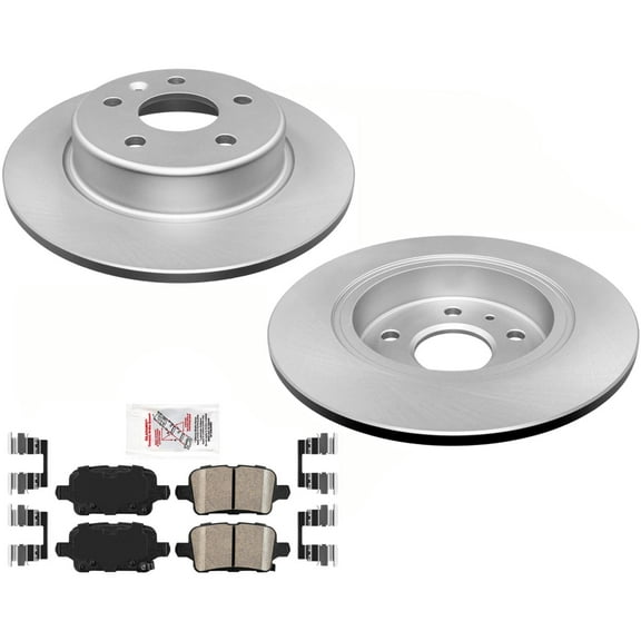 Coated Rear Disc Brake Rotors & Ceramic Pads For 2016-2022 Volt Bolt EV