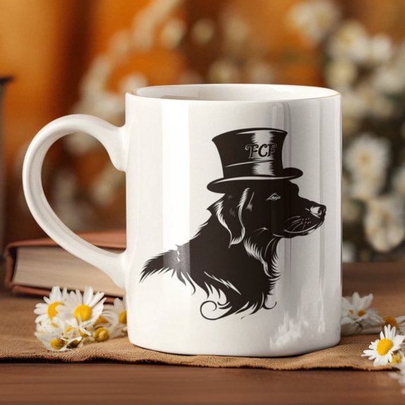 Coated Retriever Dog Top Haoffee Mug Gift her him Unique Gift Idea Coated Fancies Vintage R Victorian Dog Lover gift.