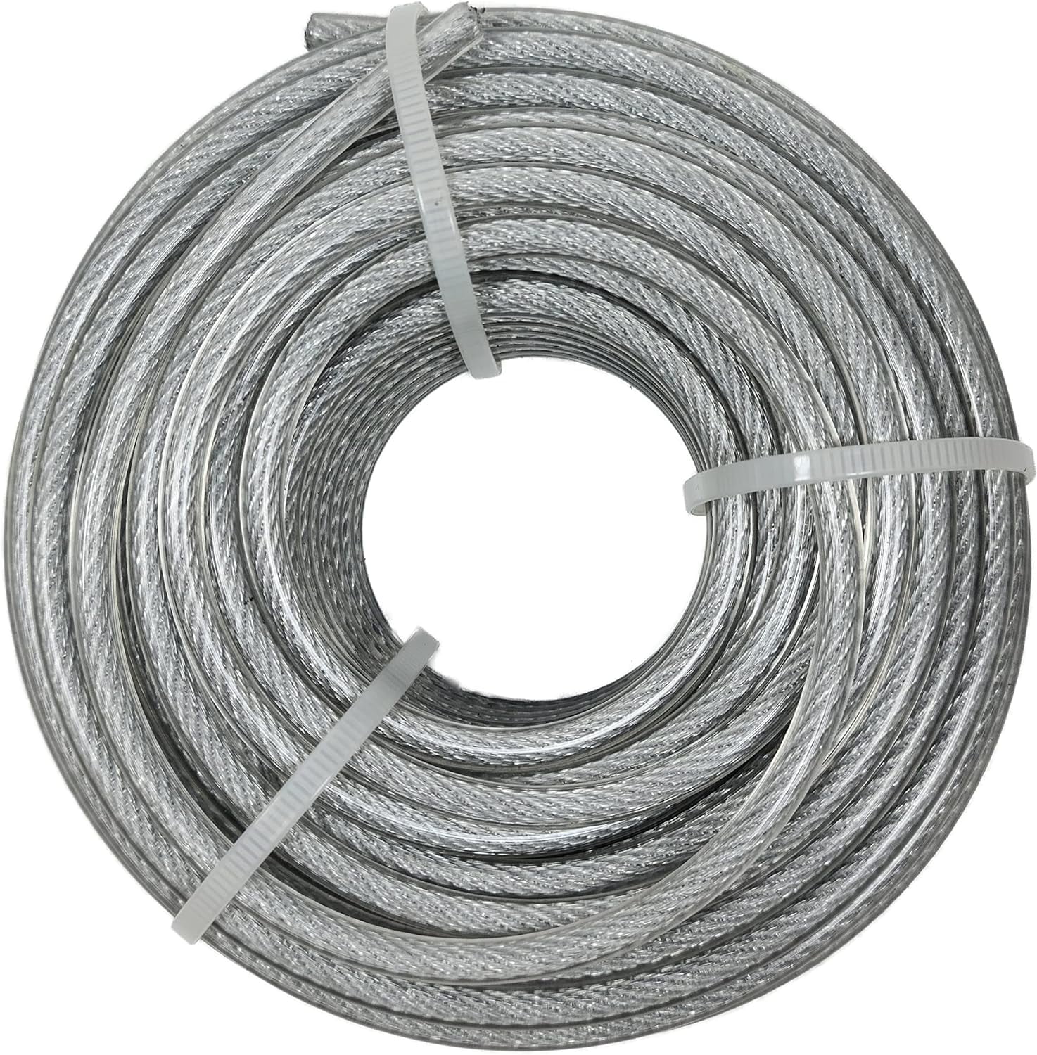 Coated To 3/16In X 50Ft GalvanizedVinyl Steel Cable 7X7; Safe