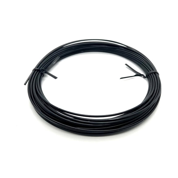 Coated to 3/32" Diameter, 7x7 Construction, Black Vinyl Coated Cable (50 ft Coil)