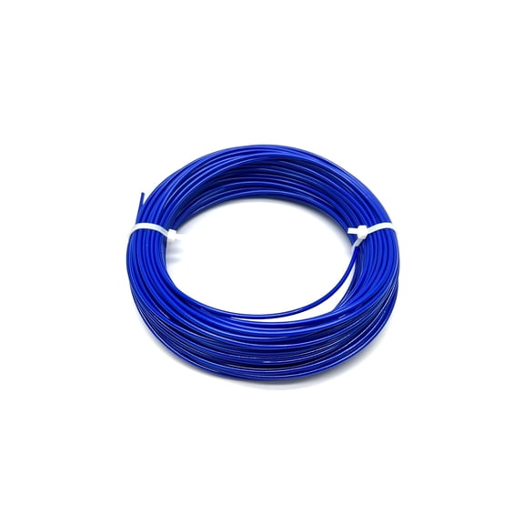Coated to 3/32" Diameter, 7x7 Construction, Blue Vinyl Coated Cable (100 ft Coil)