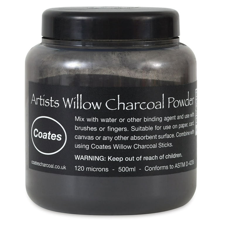 Raven Powders Premium Charcoal Powder for Drawing, Arts, and Crafts 2oz 