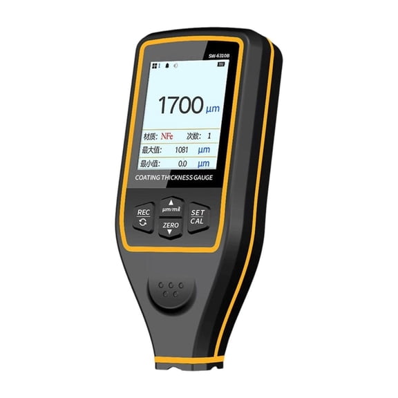 Coating Thickness Meter for 0-1700 Microns High Accuracy Device Quick Testing User Friendly Display for Industrial