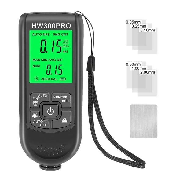 Coating Thickness Meter with Clear LCD Screen Monitor Paint Thickness with Ease