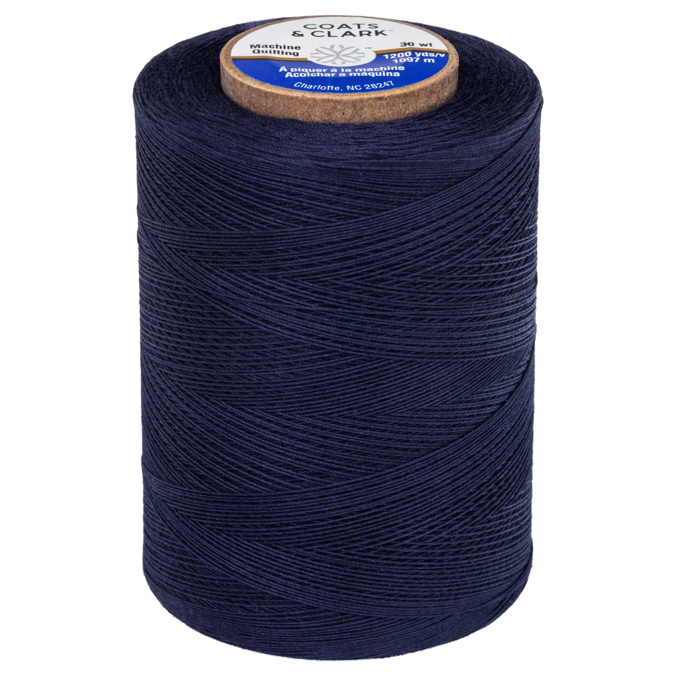 Coats & Clark Machine Quilting Black Cotton Thread, 1200 Yards