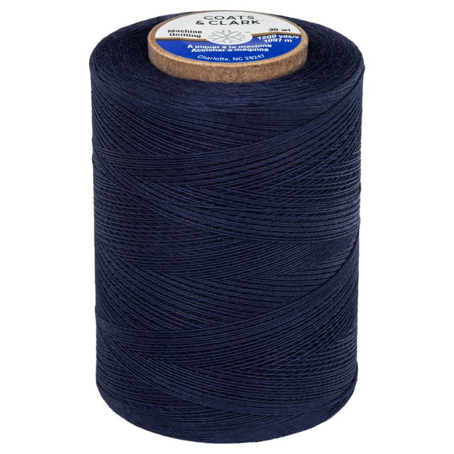 Coats & Clark 100 Cotton Sewing Thread, 1200 yd Size 50, Navy