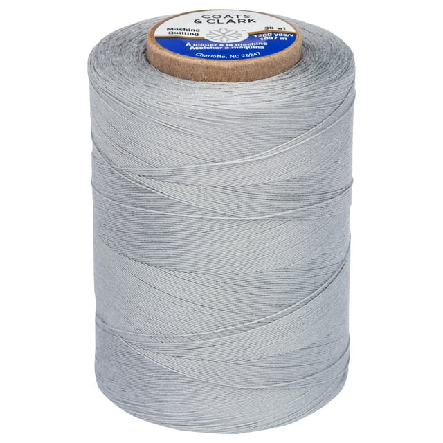 Coats & Clark 100 Cotton Sewing Thread, 1200 yd Size 50, Nugrey