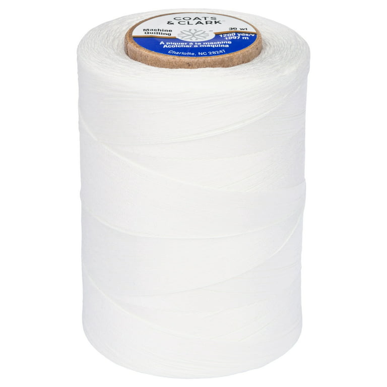 Coats Cotton Machine Quilting Solid Thread 1200Yd-Winter White