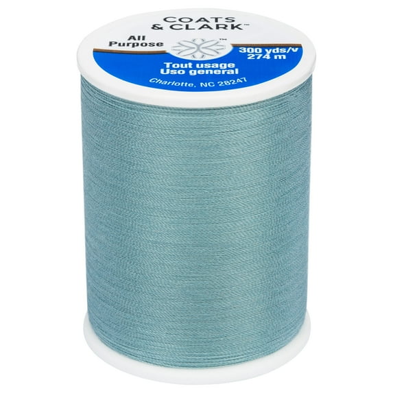 Coats & Clark All Purpose Aqua Polyester Thread, 300 Yards
