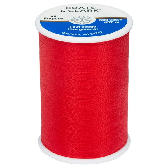 Coats & Clark All Purpose Atom Red Polyester Thread, 500 yards/457 meters