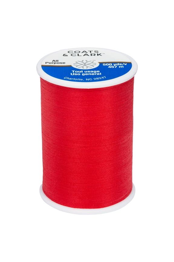All Purpose Atom Red Polyester Thread, 500 yards/457 meters