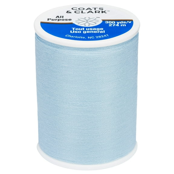 Coats & Clark All Purpose Baby Blue Polyester Thread, 300 Yards