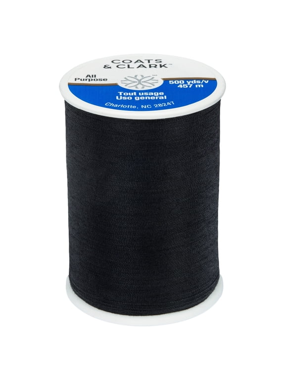All Purpose Black Polyester Thread, 500 yards/457 meters
