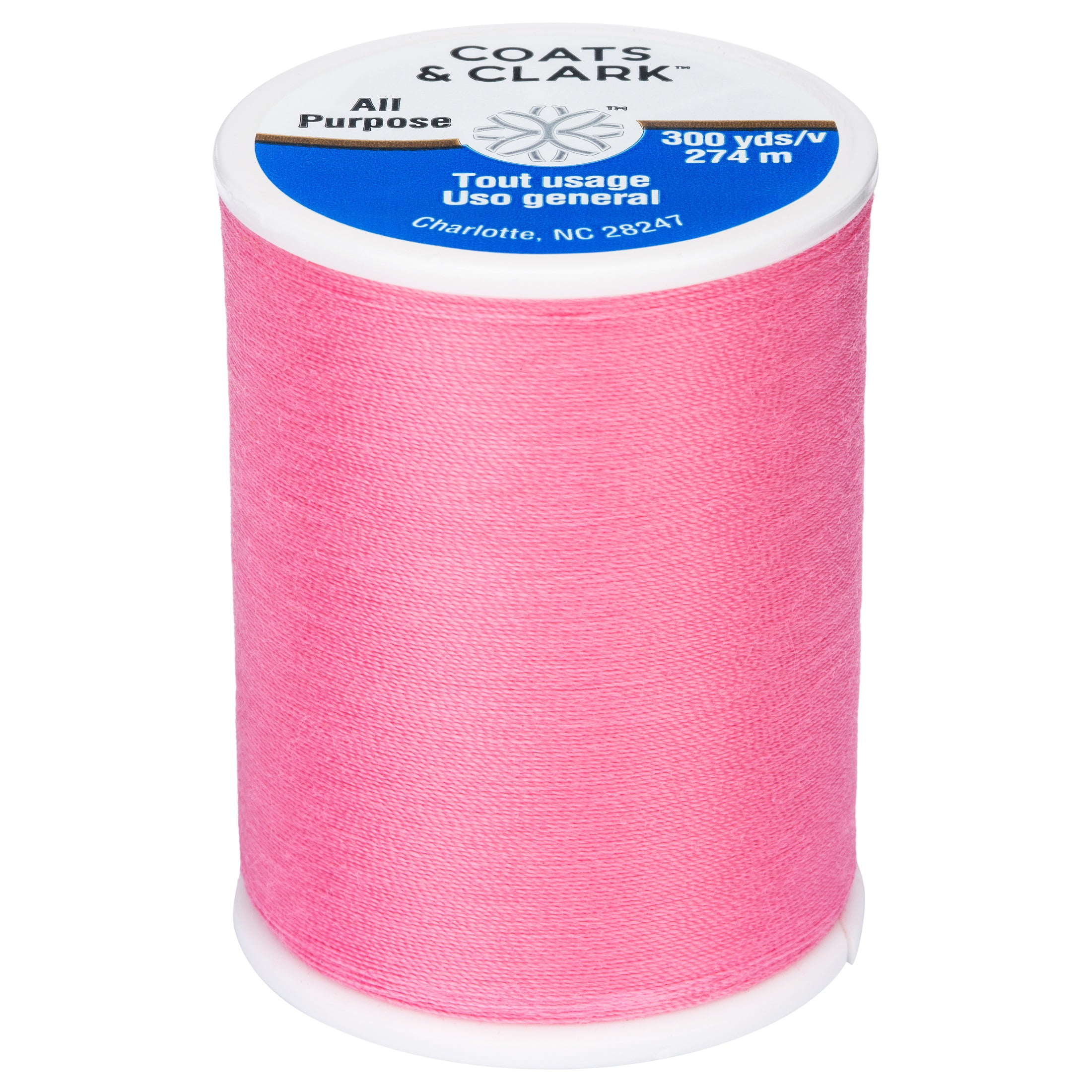 Coats & Clark All Purpose Bubblegum Polyester Thread, 300 Yards