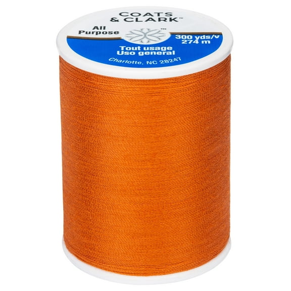 Coats & Clark All Purpose Burnt Orange Polyester Thread, 300 Yards