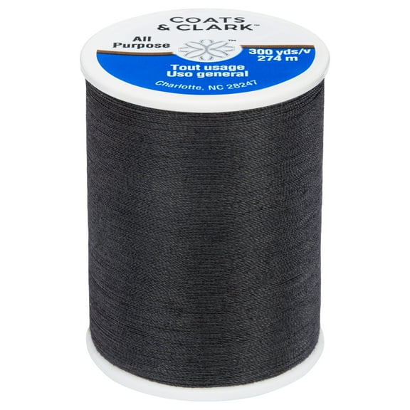 Coats & Clark All Purpose Charcoal Thread, 300 Yards