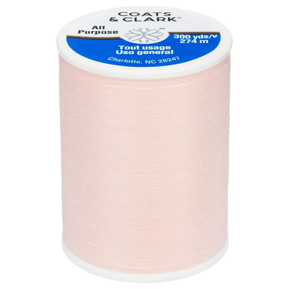 Coats & Clark All Purpose Coral Pink Polyester Thread, 300 Yards