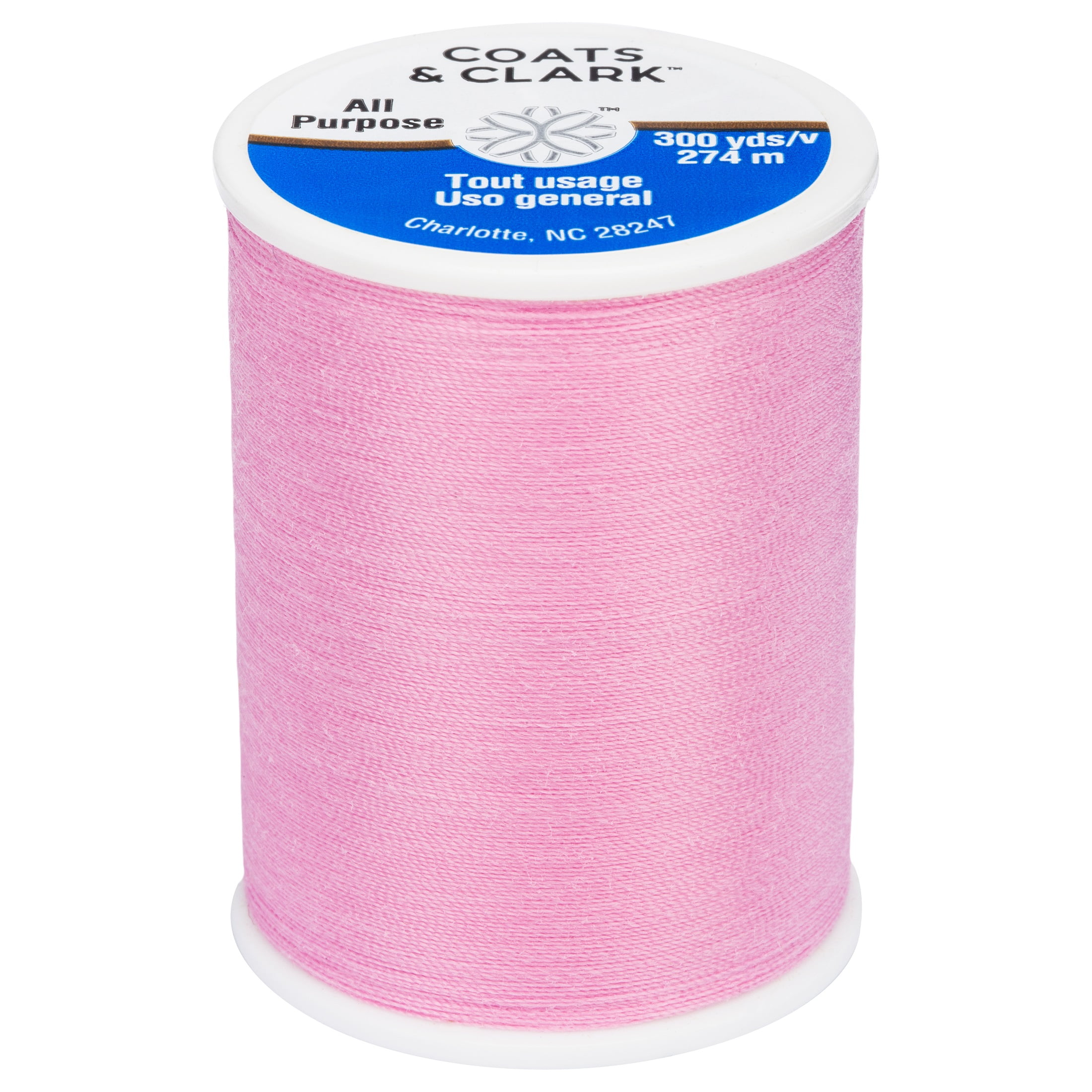 Coats & Clark All Purpose Corsage Pink Polyester Thread, 300 Yards