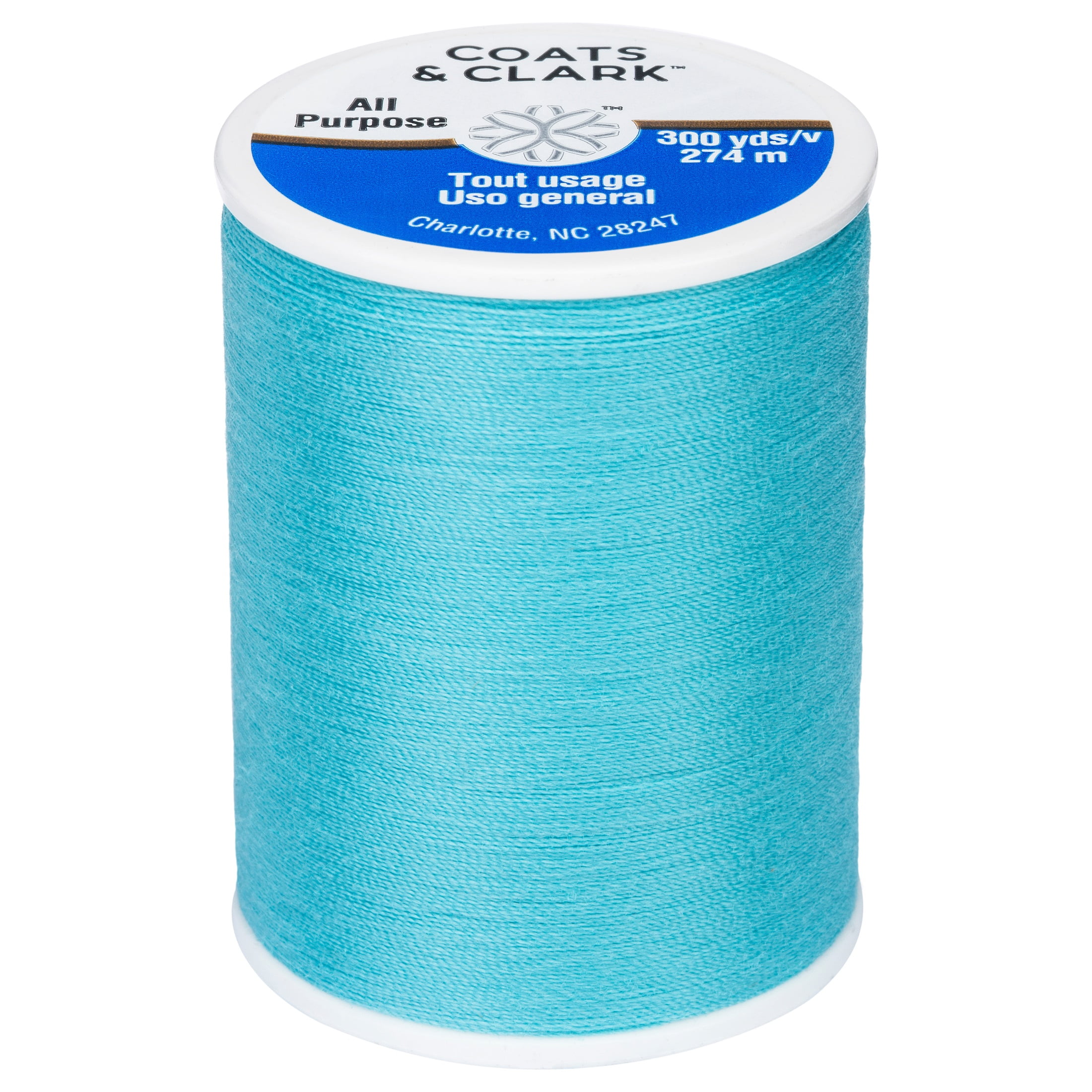 Coats & Clark All Purpose Cruise Blue Polyester Thread, 300 Yards