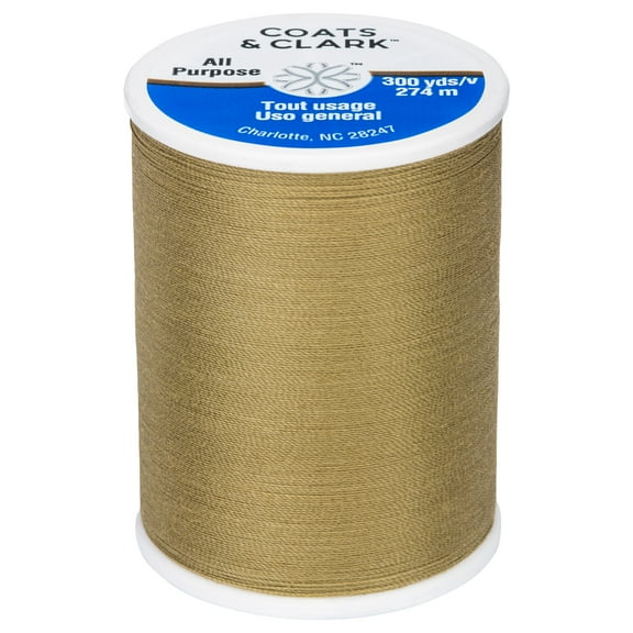 Coats & Clark All Purpose Dark Khaki Polyester Thread, 300 Yards